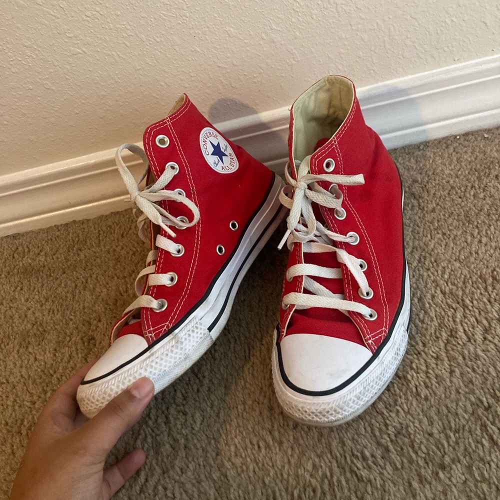 Red Hightop Converse